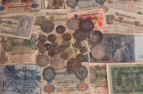 oud duits geld stock afbeelding image  duits textuur