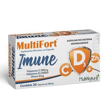 Multifort Imune Vit C D Zinco C Ps Mg Multinature No Magalu