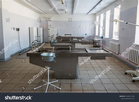 autopsy tables morgue clinic stock photo edit
