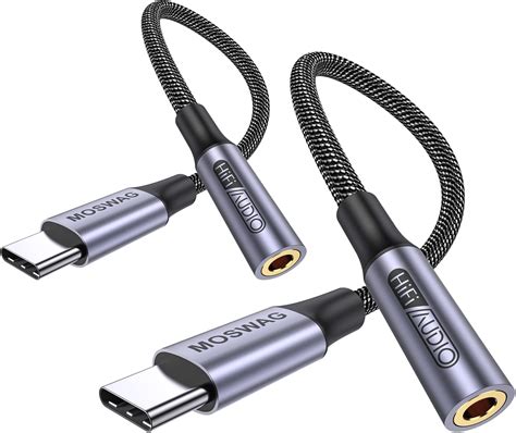 MOSWAG USB C zu 3 5mm Klinke USB C Aux Adapter zu Kopfhörer Jack