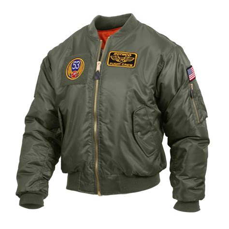 Rothco MA-1 Flight Jacket with 5 Removable Morale Patches | eBay