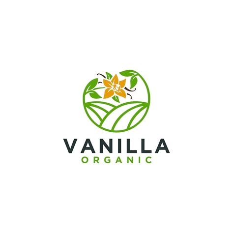 premium vector vanilla organic logo design vector