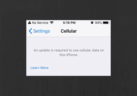 Fixed An Update Is Required To Use Cellular Data On This Iphone Easeus