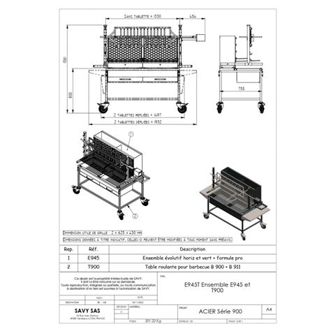 Barbecue Professionnel Grande Capacit Avec Tournebroche Savy