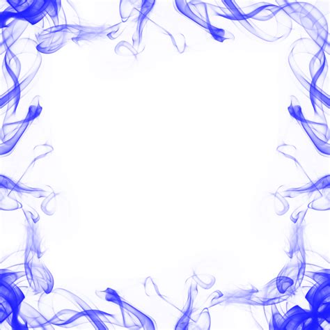 Abstract Blue Smoke Frame Png