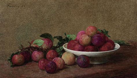 Nature Morte Aux Prunes Painting By Henri Fantin Latour Fine Art America