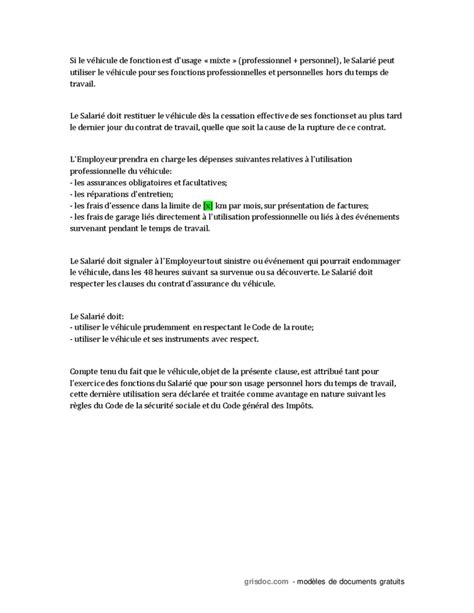 Clause De Mise Disposition D Un V Hicule Doc Pdf Page Sur