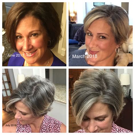 Pin By Joan Roberts On Going Gray Grey Hair Inspiration Grey Hair Color Gray Hair Highlights