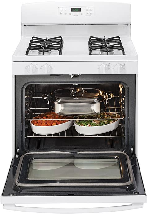 Best Buy Ge 30 Self Cleaning Freestanding Gas Range White On White