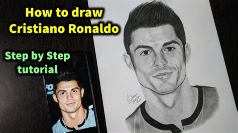 How To Draw Cristiano Ronaldo Step By Step Easy I Make Videos Step By