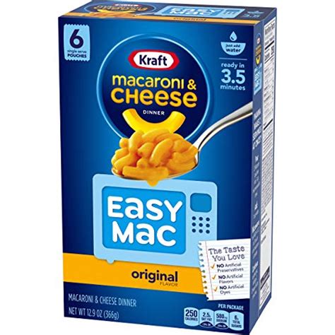 Kraft Easy Mac Original Flavor Macaroni And Cheese Meal 6 Pouches