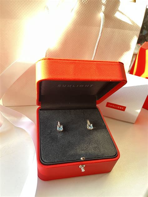 Золотые серьги с топазами и бриллиантами SERGEY GRIBNYAKOV: розовое ...