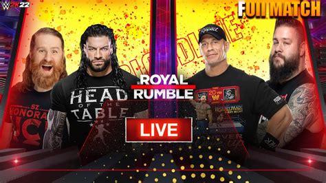 Roman Reigns Sami Zayn Vs John Cena Kevins Owens WWE 2K22 YouTube