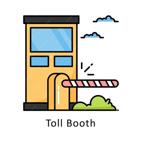 Premium Vector | Toll Booth vector filled outline Design illustration