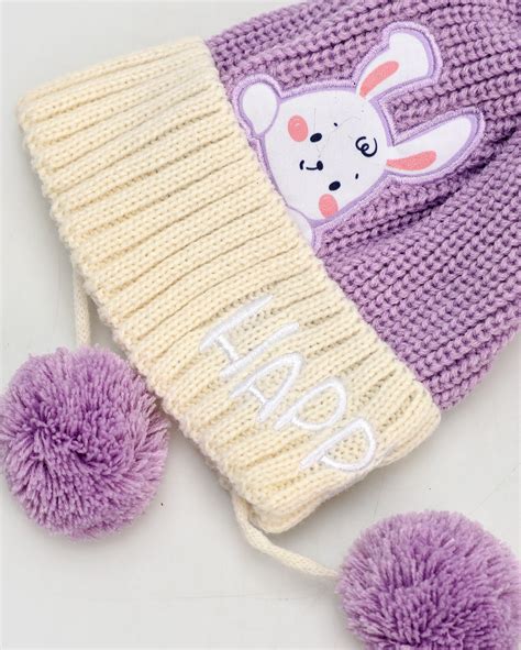 Riachuelo Gorro Infantil De Tricot Coelhinho Pompons Lil S