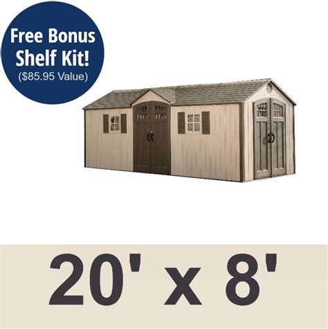 Lifetime 60127 20x8 Lifetime Shed 734383 On Sale With Fast Free Shipping