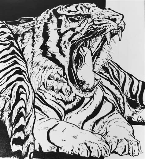 Tigers By Me Pen And Ink Rpenandink