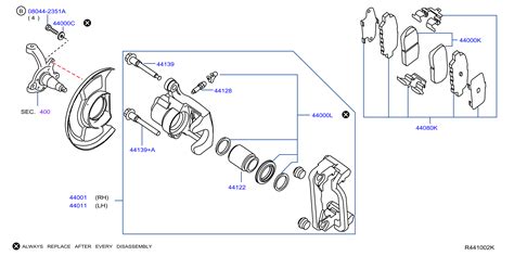 D Jn A Parking Brake Shoe Rear Genuine Nissan Part