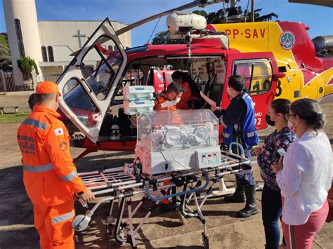 Beb Cardiopata De Uberl Ndia Transferido Para Passos No Helic Ptero