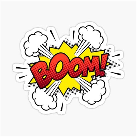 "Boom " Sticker for Sale by Mobenlamo | Redbubble