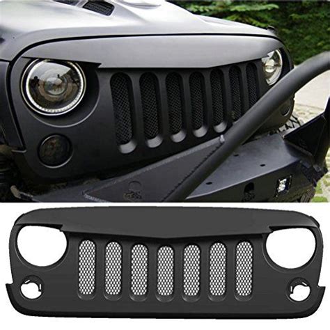 Xprite Front Matte Black Angry Bird Grille Grid Grill For Jeep Wrangler