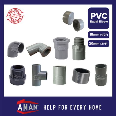 Aman Mm Pvc Fitting Pipe Connector Elbow Socket Elbow Tee Pt Socket