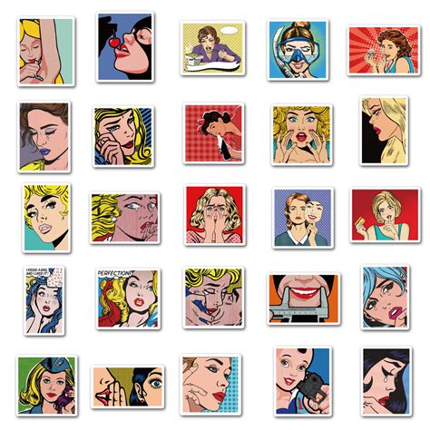 50pcs Pop Art 1 Stickers – AU Sticker World