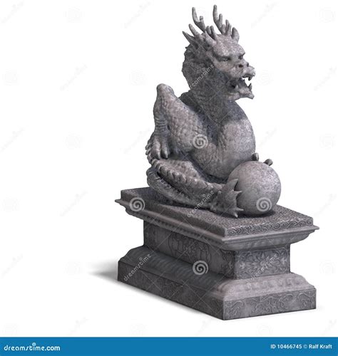 Pierre Chinoise De Statue De Dragon Illustration Stock Illustration