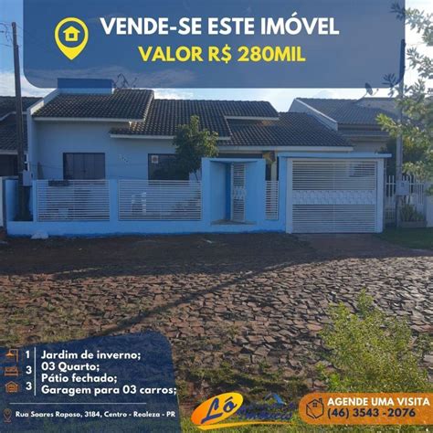 VENDE SE LINDA CASA REALEZA PR imobiliária Ló