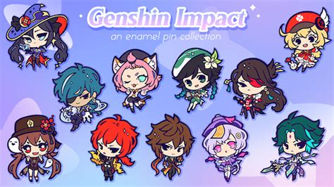 Track Genshin Impact Enamel Pin Collection S Kickstarter Campaign On Backertracker