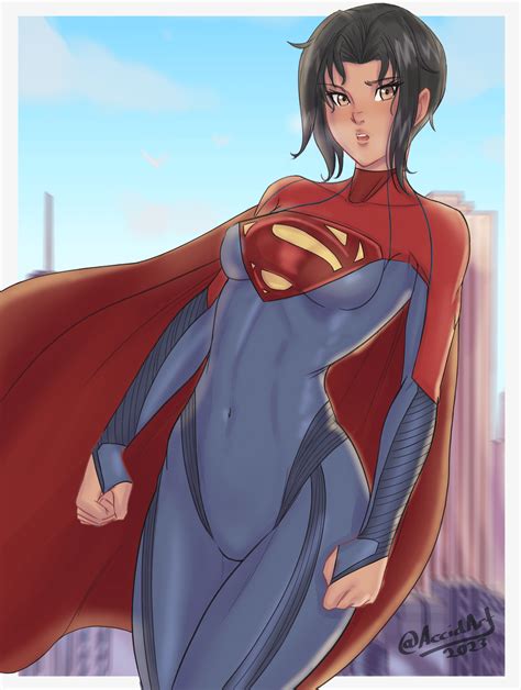 Sweaty Supergirl Suit By Accidart Hentai Foundry