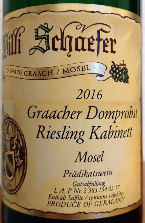 Willi Schaefer Graacher Domprobst Riesling Kabinett Germany