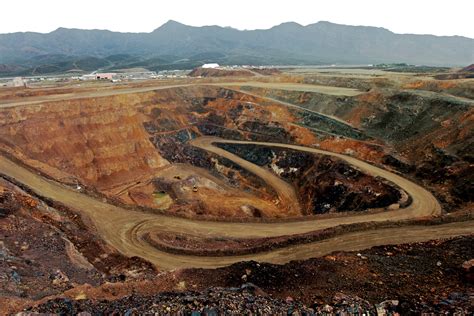 The pit mine at the Molycorp Mountain Pass rare-earth facility in California’s Mojave Desert in ...