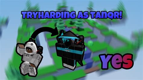 Tryharding As Tanqr Roblox Bedwars Youtube