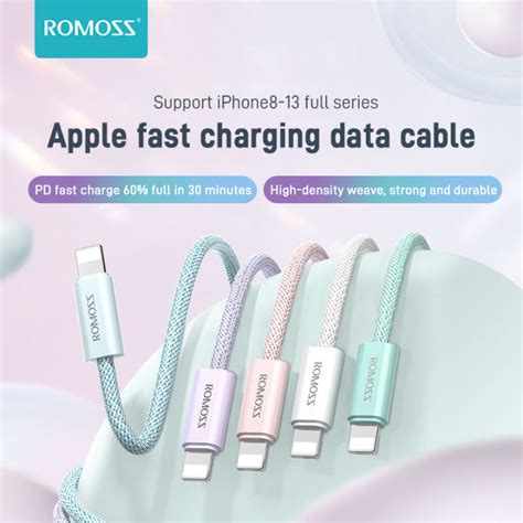 Romoss Cb Pd W Max Apple Charging Cables M M Fast Charging