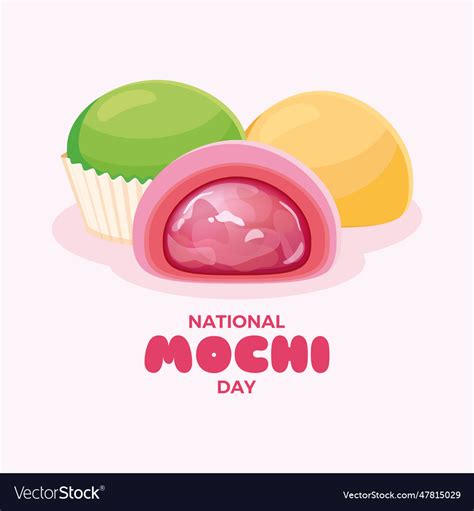 National mochi day poster Royalty Free Vector Image