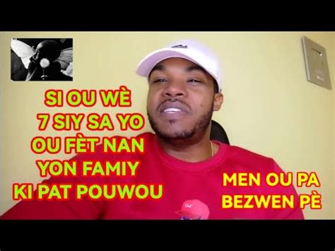 Si Ou W Siy Sa Yo Konnen Ou F T Nan Yon Famiy Ki Pat Pouwou E Gen