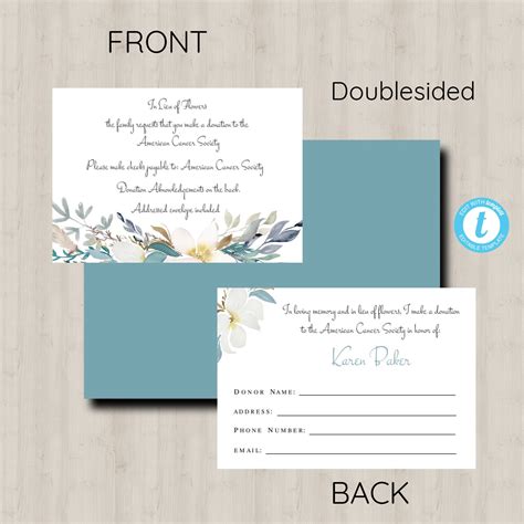 Funeral Donation Template Funeral Program Template 1 PDFSimpli