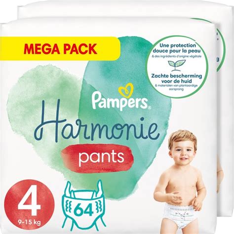 Pampers Harmonie Pants Taille 4 9kg 15kg Mega Pack 2 X 64 Couches