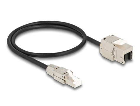 Cablu Prelungitor RJ45 SFTP Cat 6A 0 5m Delock 87204