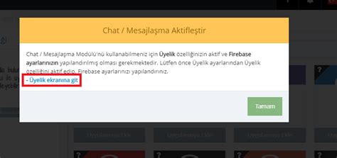 Chat Mesajlaşma Modülü Firebase Ayarlarının Yapılandırılması