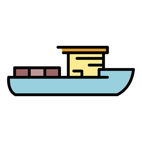 Modern Vessel Icon Color Outline Vector 19189633 Vector Art At Vecteezy