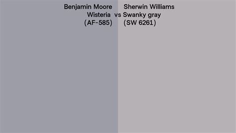 Benjamin Moore Wisteria Af 585 Vs Sherwin Williams Swanky Gray Sw