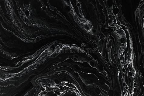 Abstract Black Marble Texture Background Oil Acrylic Paint Mix