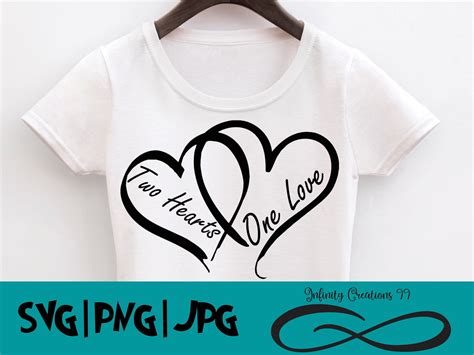 Two Hearts One Love Svg Png  Cricut And Silhouette Etsy