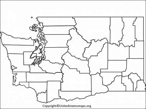 Blank Washington Map Printable Map Of Washington In Pdf