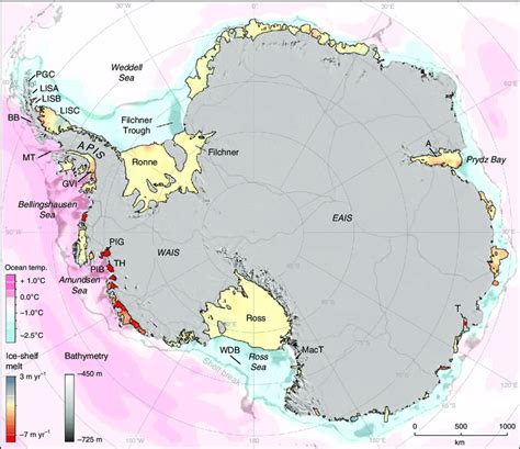 Rate of change of Antarctic ice-shelf and ice-sheet thickness 1 ...