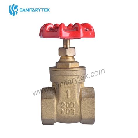 Forged Brass Gate Valve Fxf Red Iron Handle