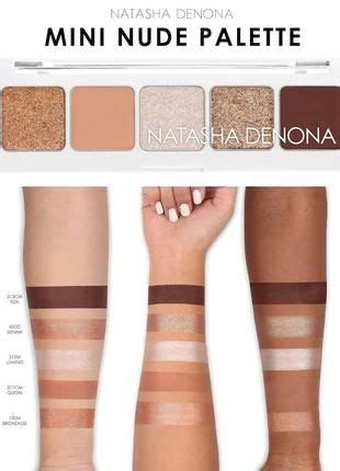 Палетка теней natasha denona mini nude eyeshadow palette тени для век картинка Тени для век