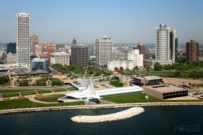 Aerial of Milwaukee Skyline